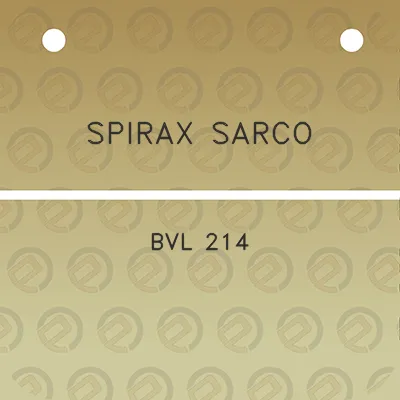 spirax-sarco-bvl-214