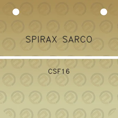 spirax-sarco-csf16