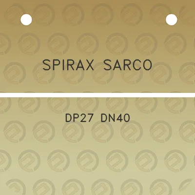 spirax-sarco-dp27-dn40