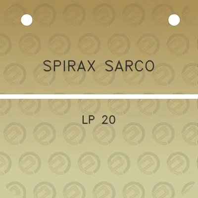 spirax-sarco-lp-20