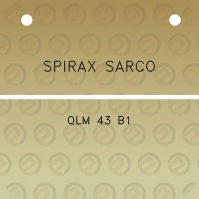 spirax-sarco-qlm-43-b1