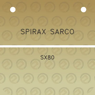 spirax-sarco-sx80