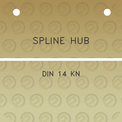 spline-hub-din-14-kn