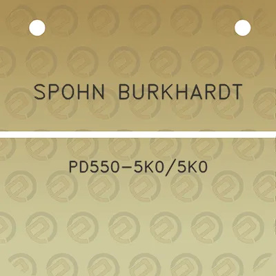 spohn-burkhardt-pd550-5k05k0