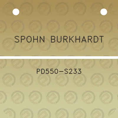 spohn-burkhardt-pd550-s233