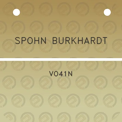 spohn-burkhardt-vo41n