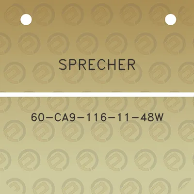 sprecher-60-ca9-116-11-48w