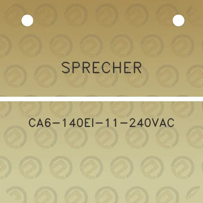 sprecher-ca6-140ei-11-240vac