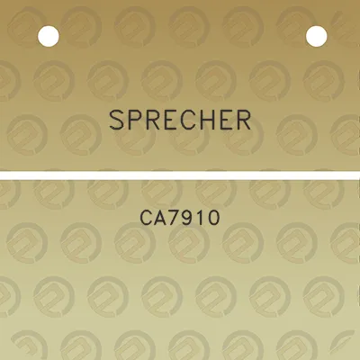 sprecher-ca7910