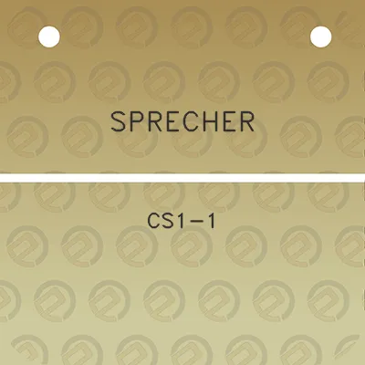 sprecher-cs1-1