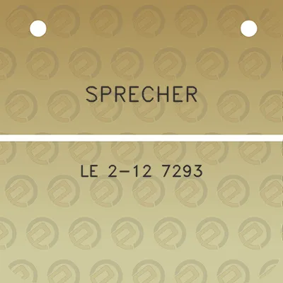 sprecher-le-2-12-7293