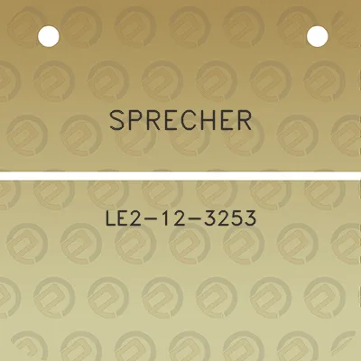 sprecher-le2-12-3253