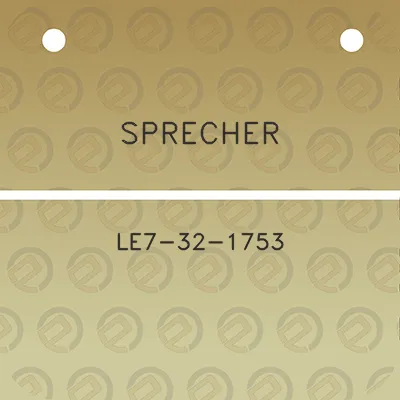 sprecher-le7-32-1753