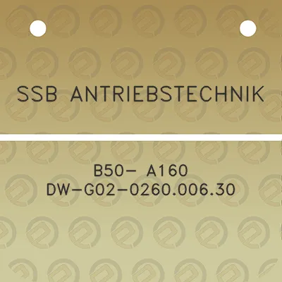 ssb-antriebstechnik-b50-a160-dw-g02-026000630