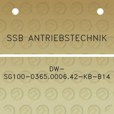 ssb-antriebstechnik-dw-sg100-0365000642-kb-b14