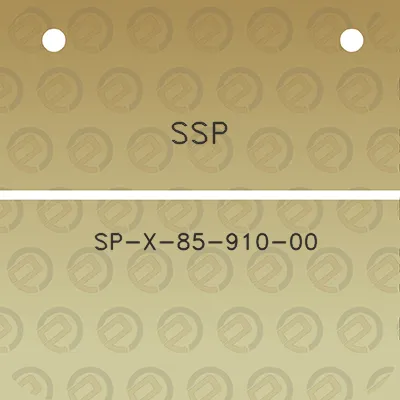 ssp-sp-x-85-910-00