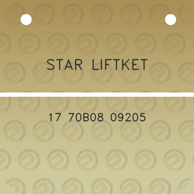 star-liftket-17-70b08-09205