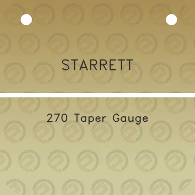 starrett-270-taper-gauge