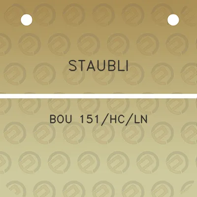 staubli-bou-151hcln