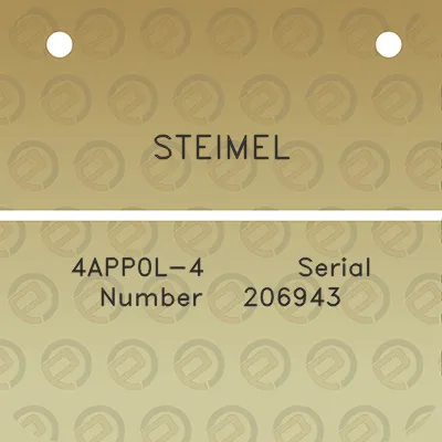 steimel-4app0l-4-serial-number-206943