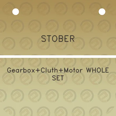 stober-gearboxcluthmotor-whole-set