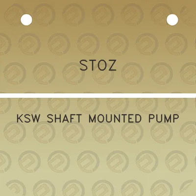 stoz-ksw-shaft-mounted-pump