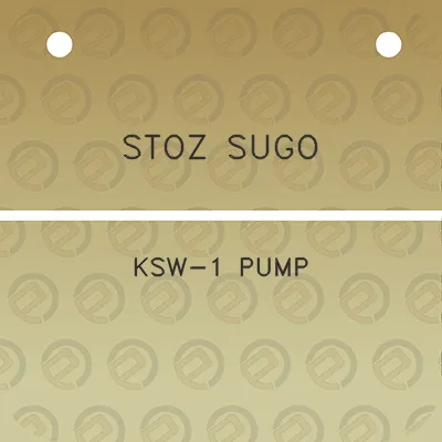 stoz-sugo-ksw-1-pump