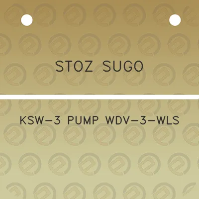 stoz-sugo-ksw-3-pump-wdv-3-wls