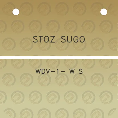 stoz-sugo-wdv-1-w-s