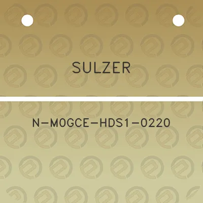 sulzer-n-m0gce-hds1-0220