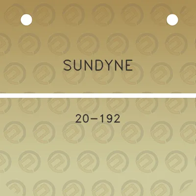 sundyne-20-192