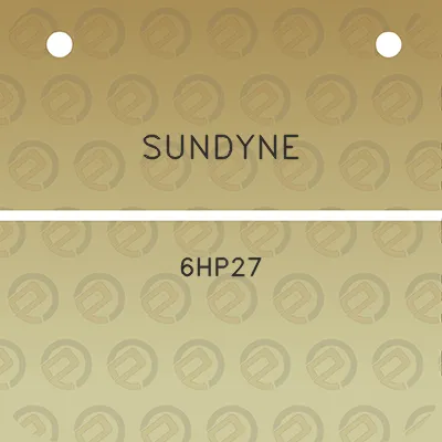 sundyne-6hp27