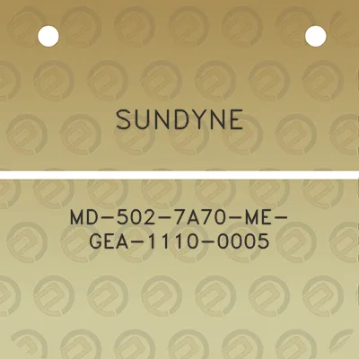 sundyne-md-502-7a70-me-gea-1110-0005