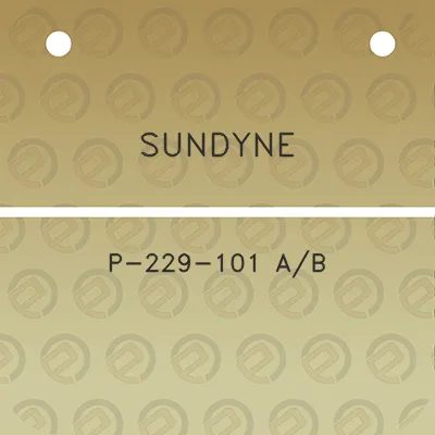 sundyne-p-229-101-ab