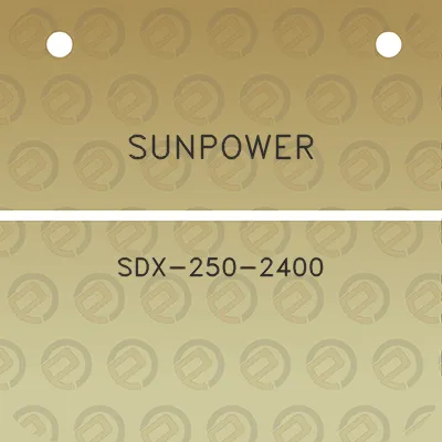 sunpower-sdx-250-2400