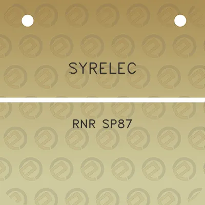 syrelec-rnr-sp87