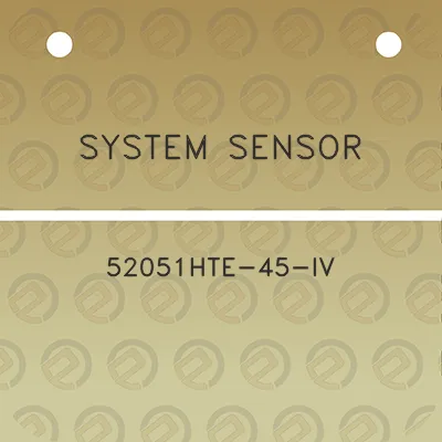 system-sensor-52051hte-45-iv