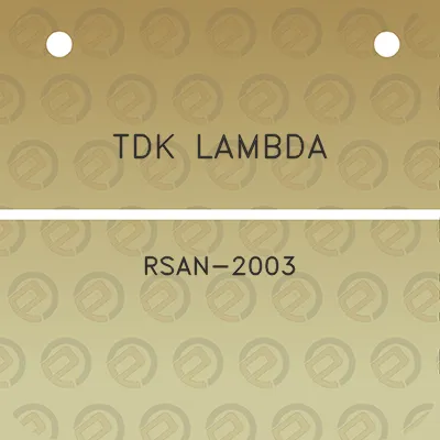tdk-lambda-rsan-2003