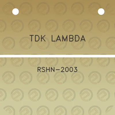 tdk-lambda-rshn-2003
