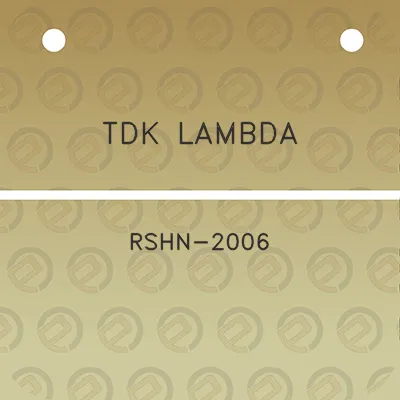 tdk-lambda-rshn-2006