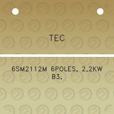 tec-6sm2112m-6poles-22kw-b3
