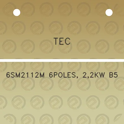 tec-6sm2112m-6poles-22kw-b5