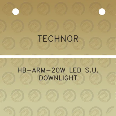 technor-hb-arm-20w-led-su-downlight