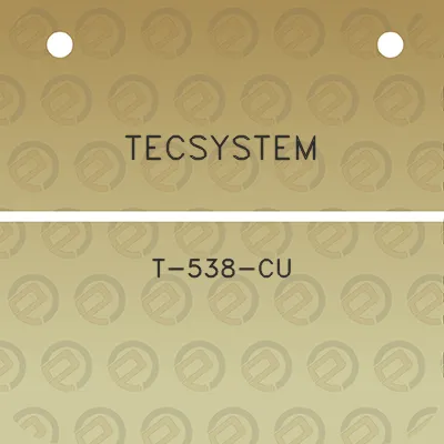 tecsystem-t-538-cu