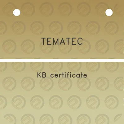 tematec-kb-certificate