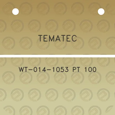 tematec-wt-014-1053-pt-100