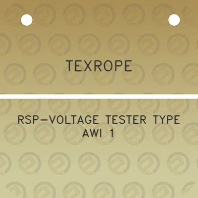 texrope-rsp-voltage-tester-type-awi-1