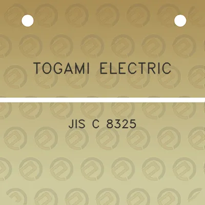 togami-electric-jis-c-8325