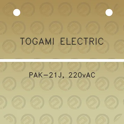 togami-electric-pak-21j-220vac