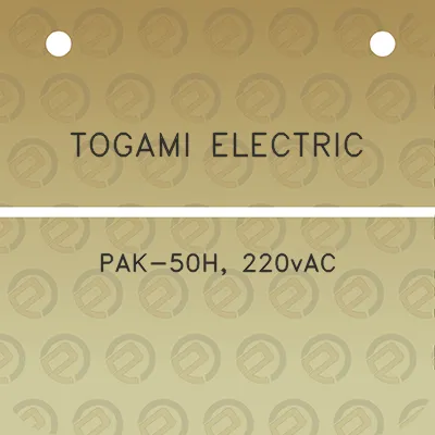 togami-electric-pak-50h-220vac